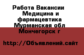 Работа Вакансии - Медицина и фармацевтика. Мурманская обл.,Мончегорск г.